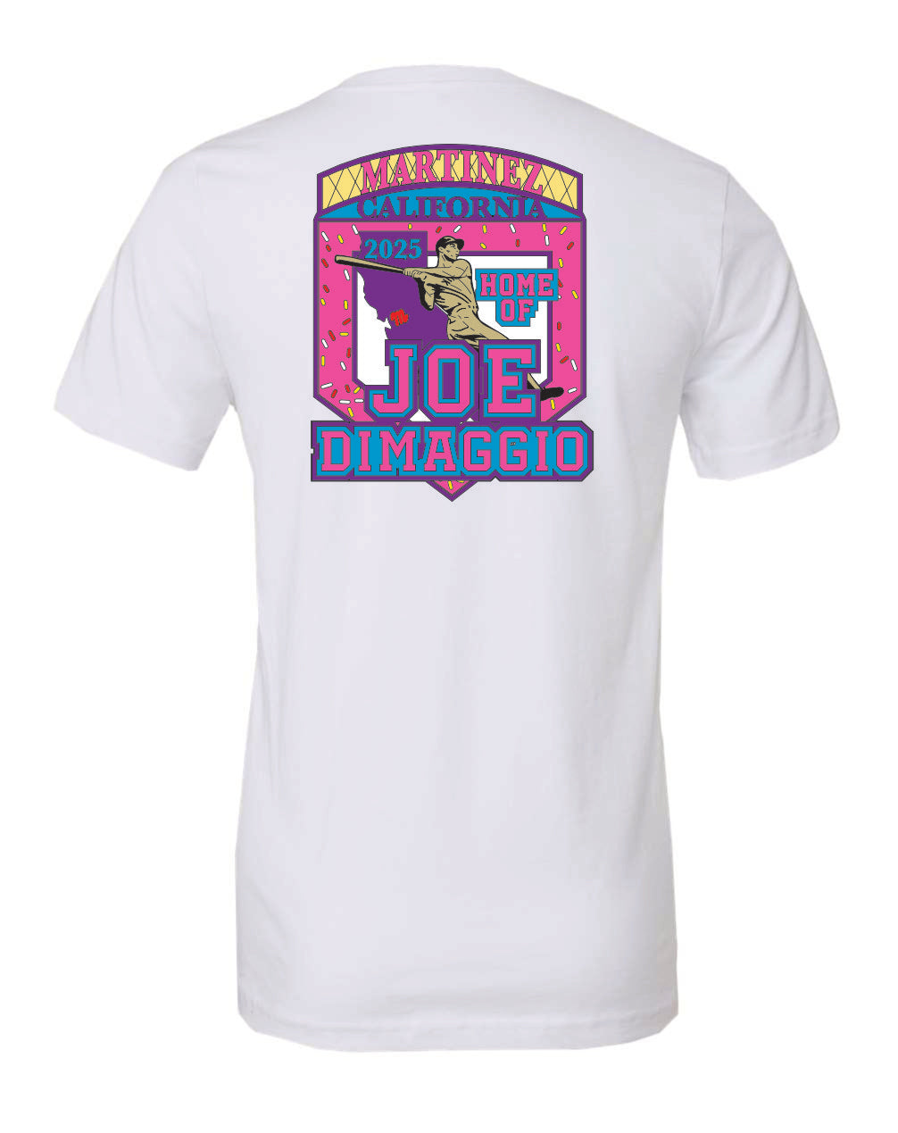 Martinez Heat Joe Dimaggio Short Sleeve Tee Front & Back Print - 3001