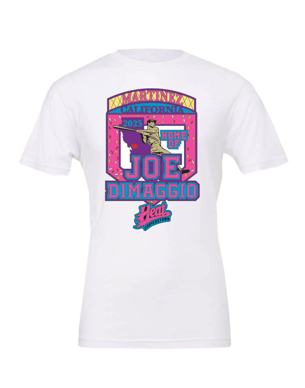 Martinez Heat Joe Dimaggio Short Sleeve Tee Front Only Print - 3001