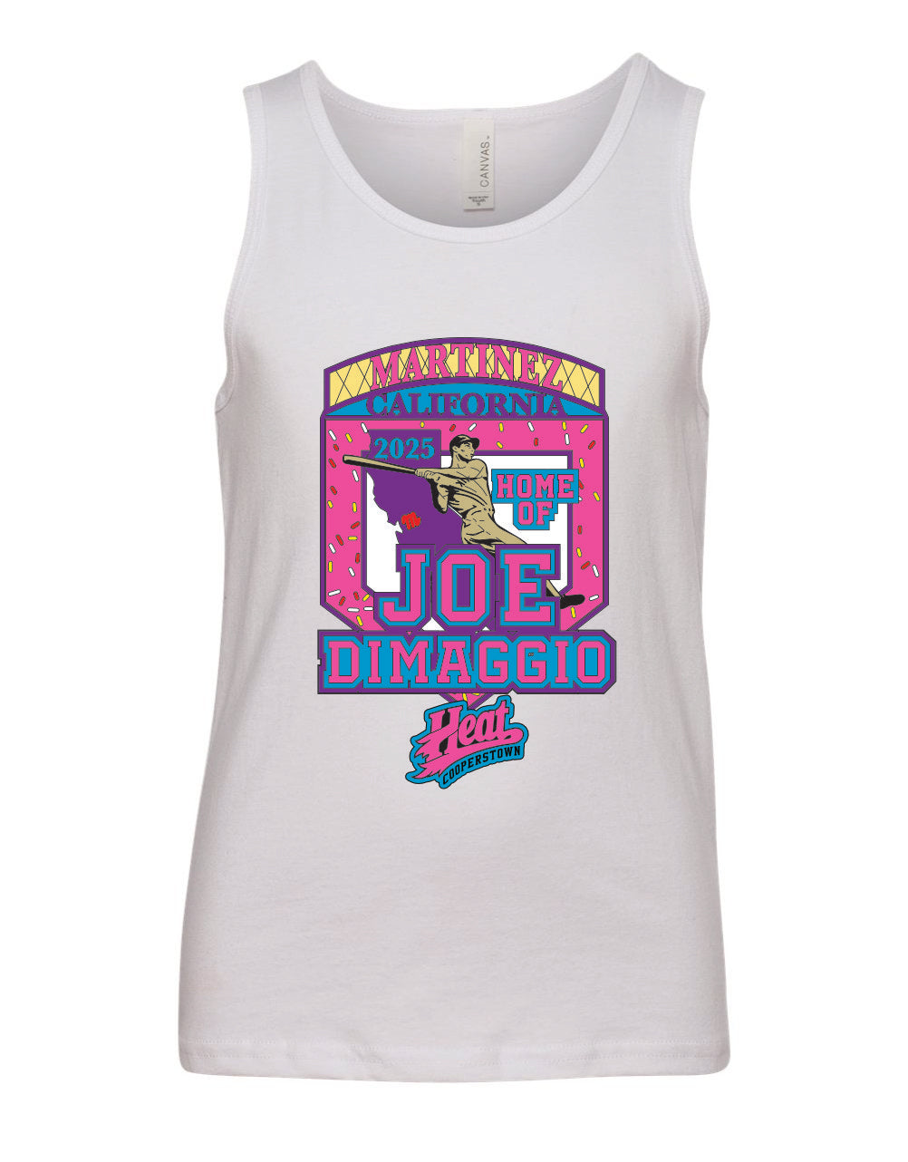 Martinez Heat Joe Dimaggio Youth Jersey Tank Front Only Print - 3480Y