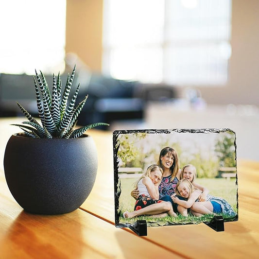 Custom 5.9" x 7.9" Rock Sheet Photo Frame with Display Holder