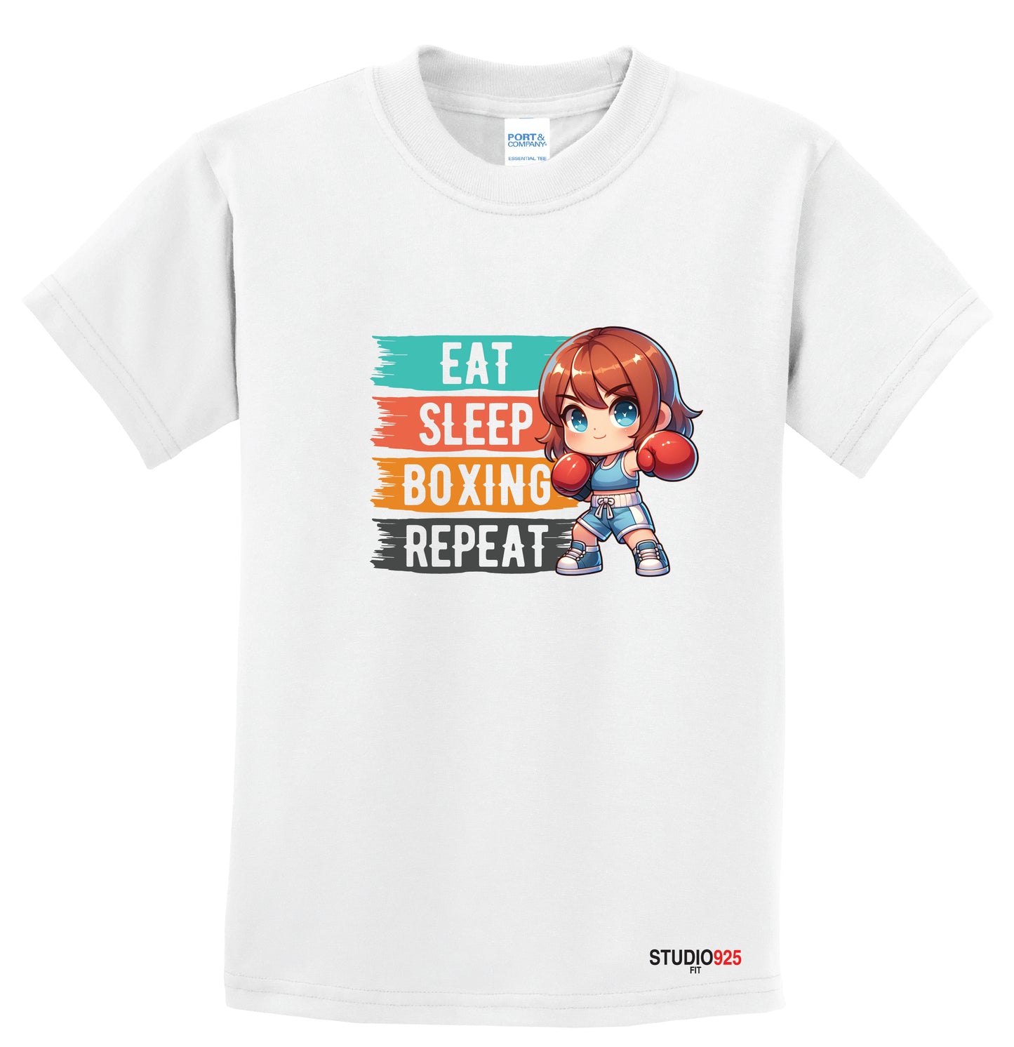 Eat Sleep Boxing Repeat Girl - PC54Y - Youth