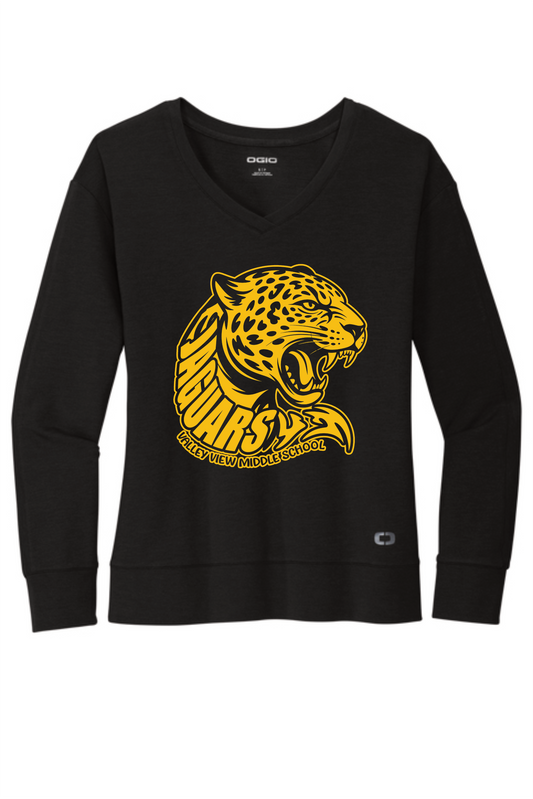 Valley View Middle School OGIO® Women's Luuma Flex Long Sleeve V-Neck *LOG825